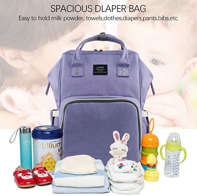 Mother&prime;s Bag Large Capacity Travel Baby Diaper Tote Shoulder Backpack Mommy Bag